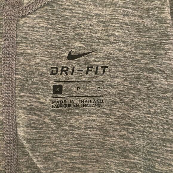 Nike Breathe Elastika Dri-Fit Training Running Gym Strappy Tank Grey Yellow SZ S - Picture 4 of 7